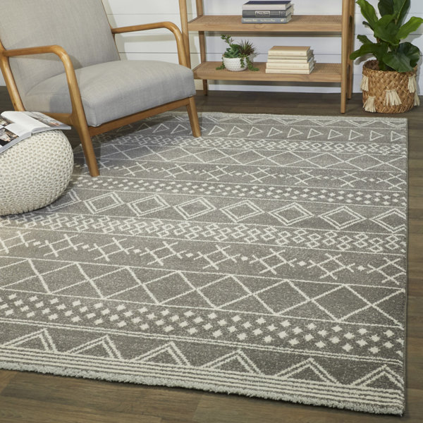 Dakota Fields Warroad Machine Woven Performance Taupe Rug & Reviews Wayfair